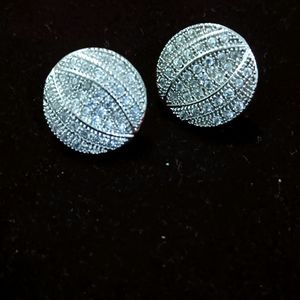 Top/Stud Silver Diamond Earrings