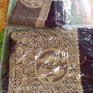 Brand New Bridal Saree With Plastic Box