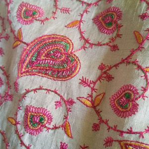 Silk Kurta With Embroidery