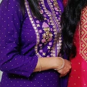 Purple Kurti Set