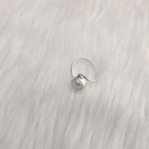 Pure Silver Pearl Ring For Women Nd Girl's