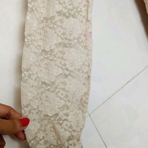 Off White 🤍Anarkali Short Kurta