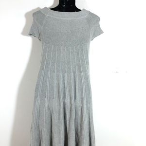 Grey Knitted A-Line Dress (Women’s)