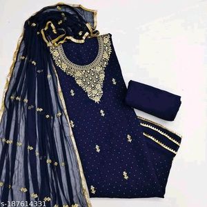 Georgette Embroidered Unstitched Salwar Suit Dress