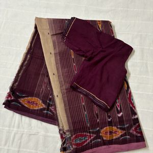 Pure Cotton Saree with Blouse