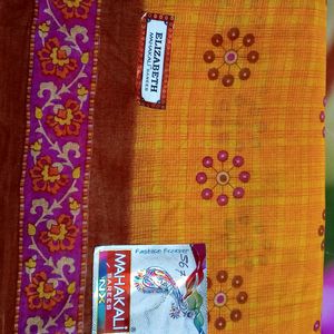 Mahakali Brand Pure Cotton Saree For Daily Wear