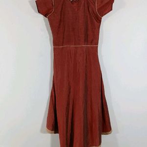 Maroon Embroidered Kurta Set (Women)