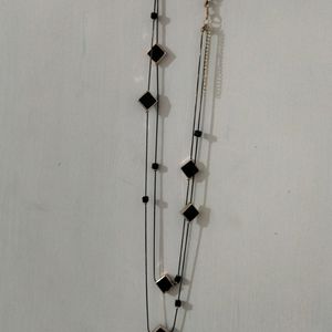 Crystal Black Necklace Chain