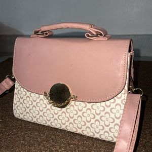 baby pink handbag