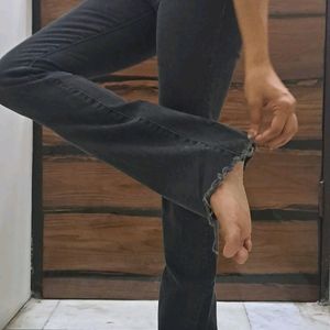 High Waist Bell Bottom  Black Jeans