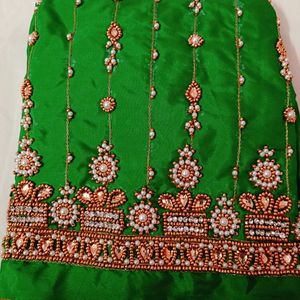 Guttapusalu Heavy Maggam Work Design Blouse Piece