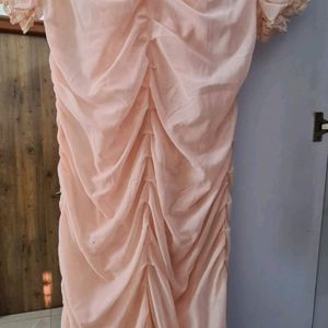 2 piece Pretty peach lacy delicate Nighty Gown Set