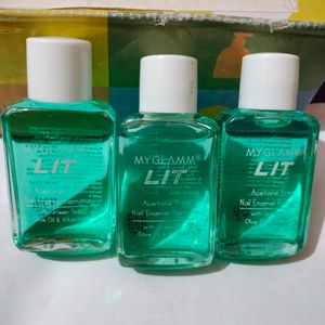 My Glam Lit Nail Polish Remover Pack Of 3