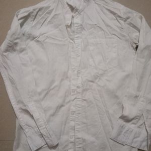 White Shirt for men, Solid Full Sleeves