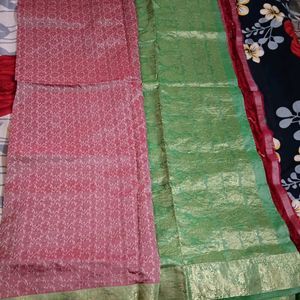 Benarasi Silk Sareewith No Blouse Piecr