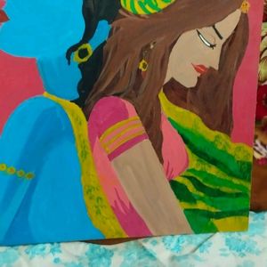 Handmade Radha Krishna Painting 🎨