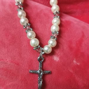 DIWALI SALE!! PEARL CROSS NECKLACE