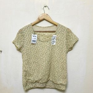 Trendy New Cream Floral Print Top For Women