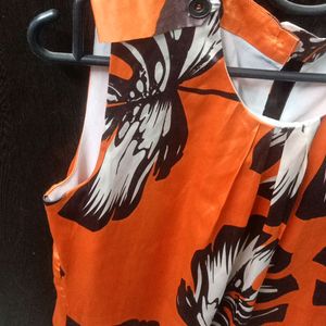 Soft Orange Dress For Summer New