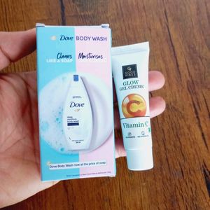 Combo Dove Body Wash & Good Vibes Glow Gel Creme