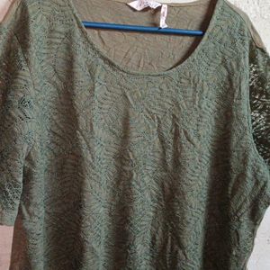 🇨🇳 MILLER'S Oversized Fashion Lace Top Olive