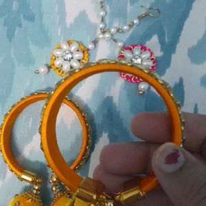 Heavy Latkan Bangles For Haldi