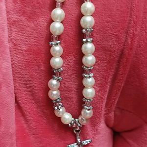 DIWALI SALE!! PEARL CROSS NECKLACE