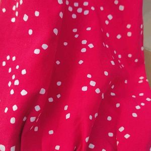 Cute Korean Red Polka Dotted Top