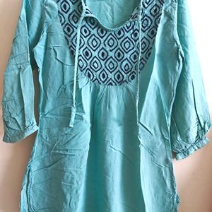 Sea Green Tunic Top