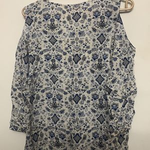 Cold Shoulder Floral Tunic