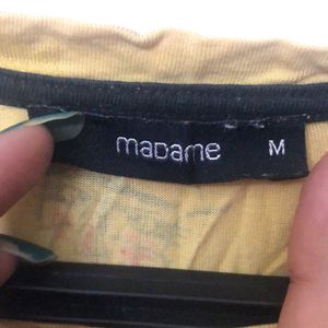 Madame Yellow Printed Tshirt