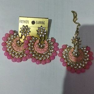 Earrings With Mang Tika