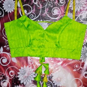 Totally New Lemmon Green Backless Blouse