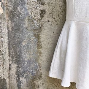 CUTE OFF-WHITE MINI FROCK