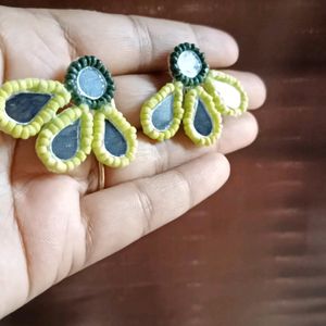 New Green Handmade Beautiful Earrings