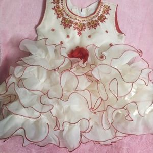 White Frock For 2 To 3 Yr Old Girl