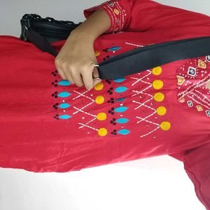 red kurti 💄🔹👝