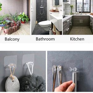 TRANSPARENT SELF ADHESIVE HOOKS