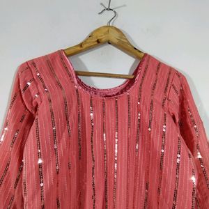 Pink Embroidered Kurta (Women's)