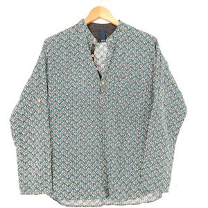 Peter England Blue Printed Shirt ( Men)