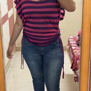 Sheer Striped Top