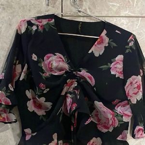 Flower Print Top