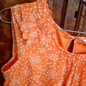 Girls Orange Colour Top