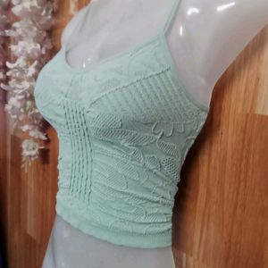 Stylish Green Crop Top