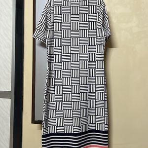 Imported Heavy Knit Printed Dress