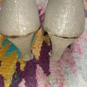 Silver Ballet Heels