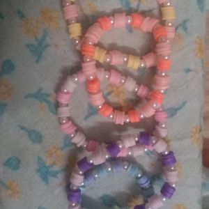 Pearly Clay Bead Bracelets