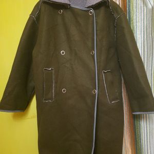 Dark Green Elegant And Warm Coat