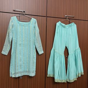 Women Sky Blue Garara Suit