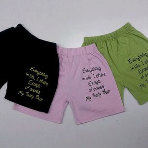 Kids' Hoziry Cotton Shorts Set (Pack of 3)